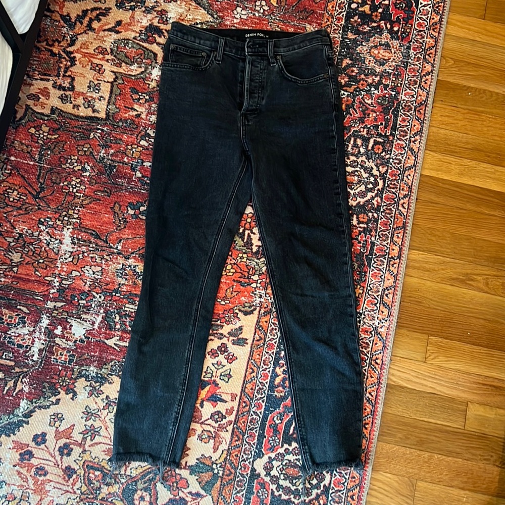 Denim Forum Yoko high rise slim in black